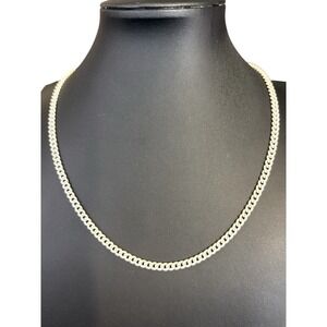 Vintage‎ Necklace White Enamel Classic Collar Chain Link Gold Tone Clasp Dainty